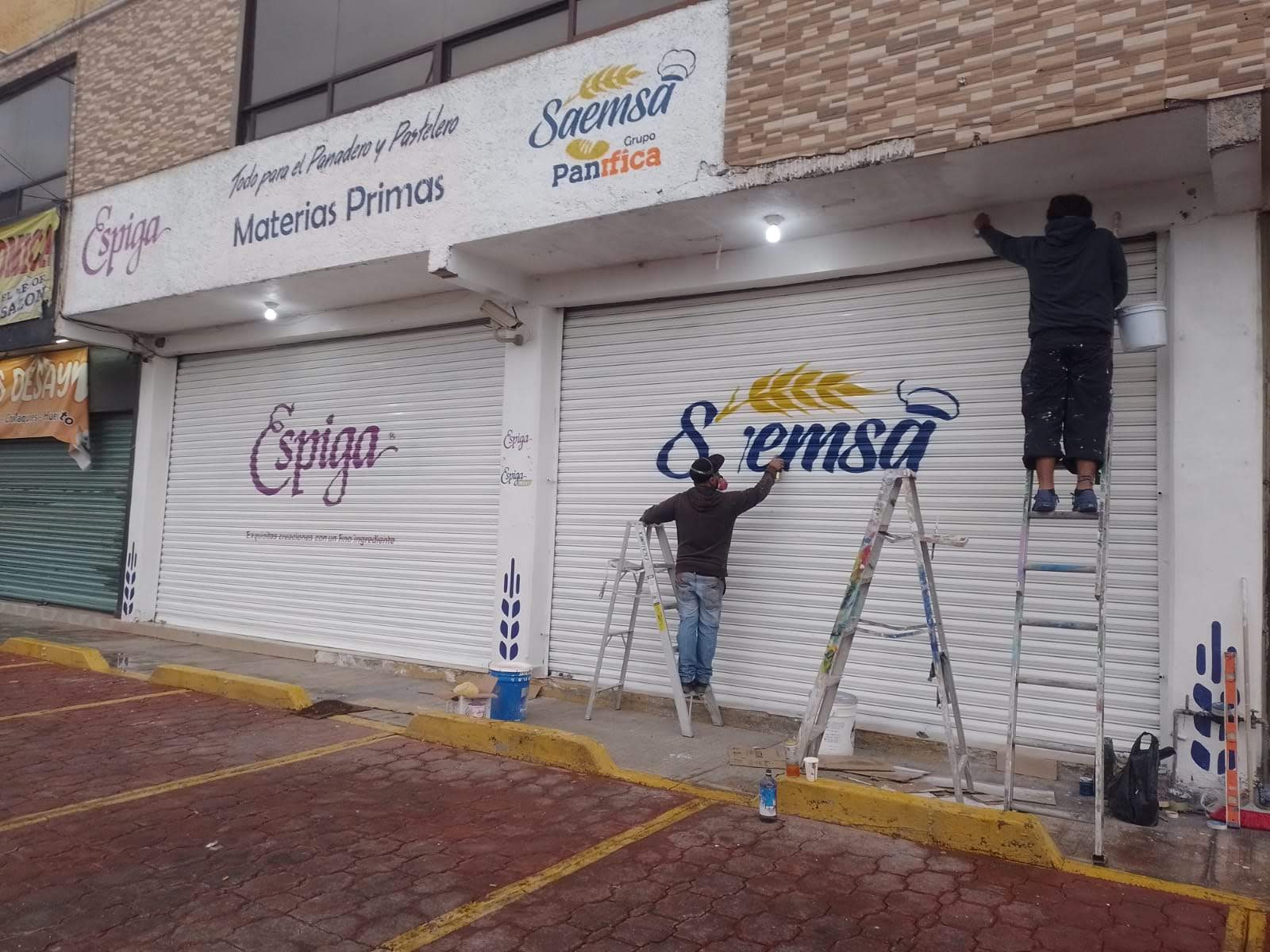 Rotulación de fachada Espiga Saemsa Panifica Rotulación de fachada Espiga Saemsa Panifica